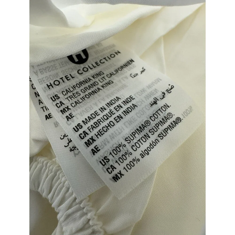 Hotel Collection 680 Thread Count Supima Cotton Cal-King Fitted Sheet ,White